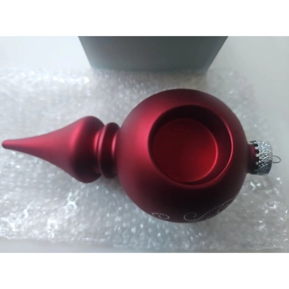 Partylite Red Christmas Ornament Tealight Candle Holder *NEW* With Box - Picture 2 of 9
